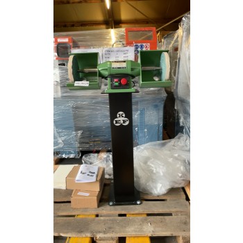 KEF POLETTE 8NE POLIJSTMACHINE met Links en Rechtse POLIJSTDOORN ... OP SOKKEL, 230V 50HZ INCL NULLASTBEV EN NOODSTOP 19-9-2022
