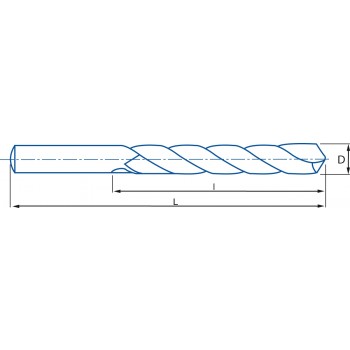 11780 | IZAR 1030 HSS SPIRAALBOOR LANGE UITVOERING 6,8 MM L=156 MM DIN340N