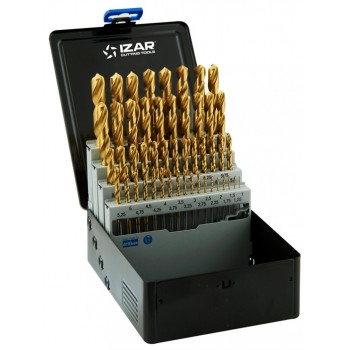 27135 | 1010-SET-TIN | IZAR 1010 TIN SPIRAALBOREN SET 49 PCS. (1-13 X 0,25 MM)