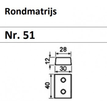 62251 1052 | PEDDINGHAUS MATRIJS Nr.51 ROND 5,2 MM