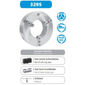 3295-500 | 3 KLAUWPLAAT 500MM ZELFC. PASRAND GIETIJZER DIN 6350 BISON GROTE DOORLAAT Ø 320MM