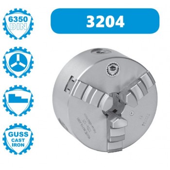 3204-250 | BISON ZELFCENTRERENDE 3-KLAUW 250 MM GIETIJZER DIN 6350