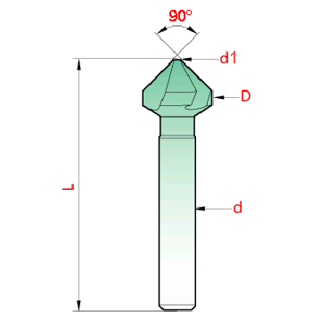 84431310000 | MAGAFOR 431 HSS-Co VERZINKBOOR 31 MM 90° DIN 335