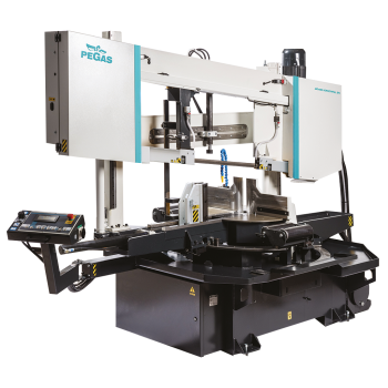 440X600 PEGAS GONDA HORIZONTAAL SHI DUBBELKOLOMS DUBBELVESTEK HALFAUTOMATISCHE ZAAGMACHINE