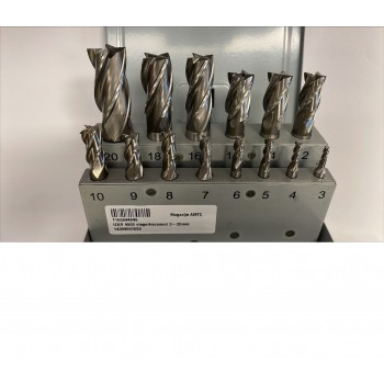 IZAR 4600 Vingerfreesset 3-20 MM HSS-Co Weldon Steel Case