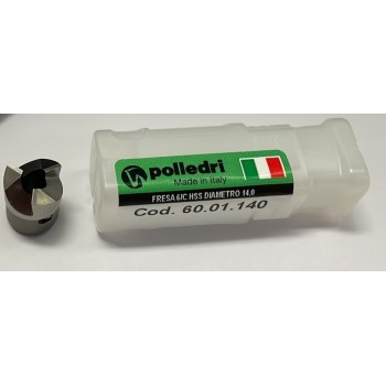 60.01.140 - POLLEDRI KOPVERZINKFREES 14MM / OPNAME Ø6 MM [ FREES-SYSTEEM GROEP 6 ]