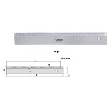 7111-300A | INSIZE STALEN RIJ 300MM MET AFGESCHUINDE MAATLAT IN MM