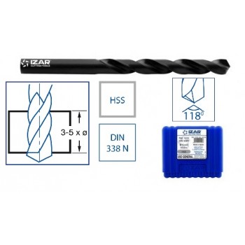 10181 | IZAR 1010 SPIRAALBOOR 6,00 MM HSS DIN 338N