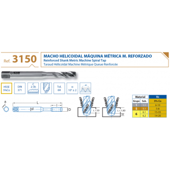 63062 | IZAR 3150 MACHINETAP M6 [BLINDE GATEN]