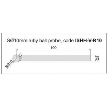 DHG-C-R10 | INSIZE plus Taster ISHH-V-R10 [ Ø10mm - kogel model ]