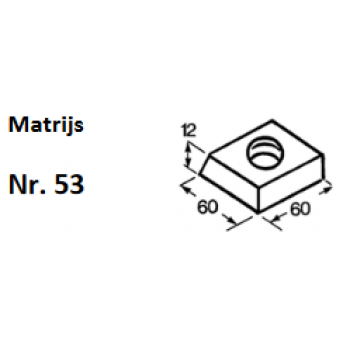 62253 2 207 | Peddinghaus Matrijs vierkant 20,0mm NR.53