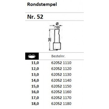 62052 1130 | PEDDINGHAUS PONS Nr.52 ROND 13,0 MM