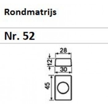 62252 1132 | PEDDINGHAUS MATRIJS Nr.52 ROND 12,2 MM 