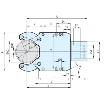 SLZN 1152 | Röhm Hydraulisch bediende bril Ø22-140mm