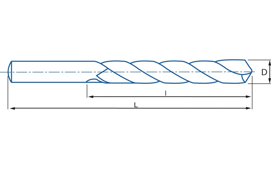 11780 | IZAR 1030 HSS SPIRAALBOOR LANGE UITVOERING 6,8 MM L=156 MM DIN340N