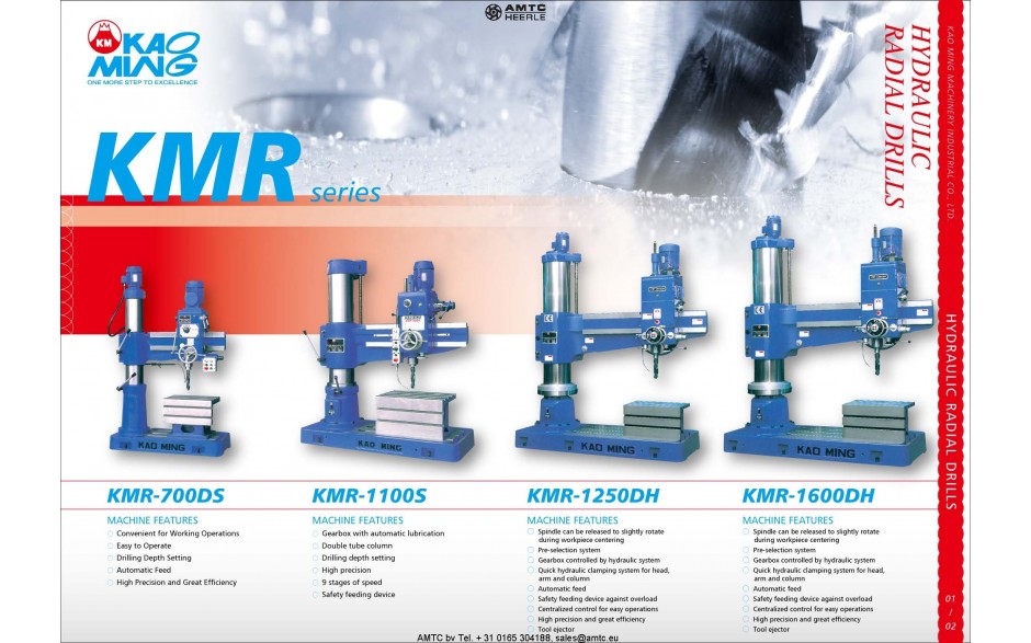 Folder Kao Ming KMR-series Radiaal boormachine's