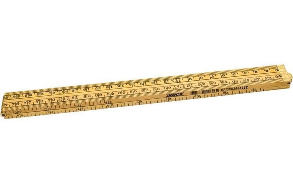 Timmermansduimstok 1M palmhout 4-dlg