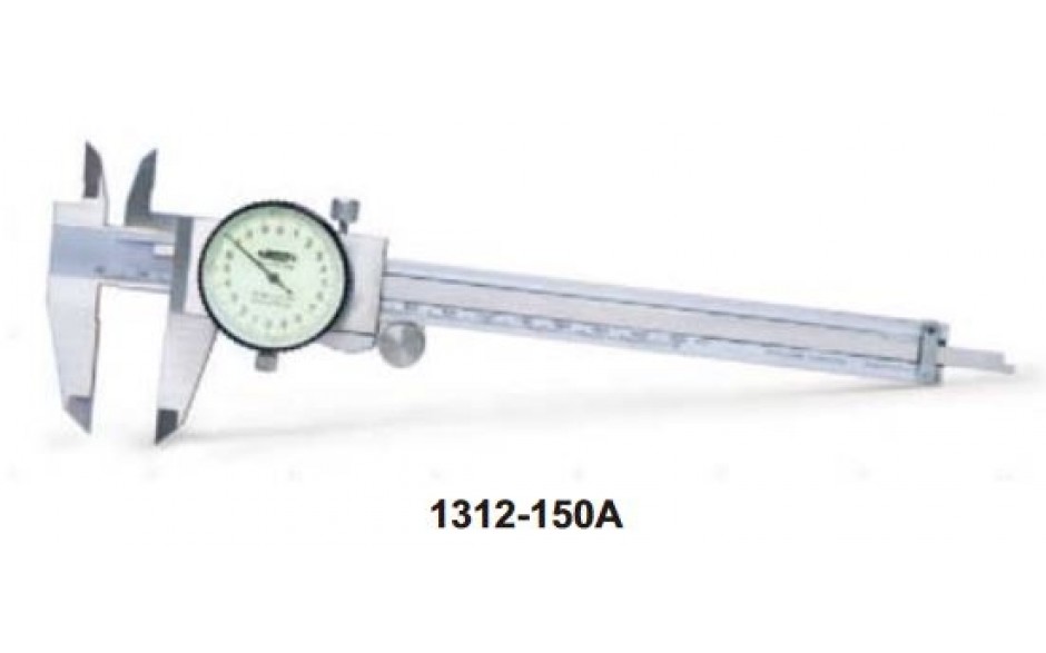 1312-150A | INSIZE SCHUIFMAAT 150 MM MET KLOK