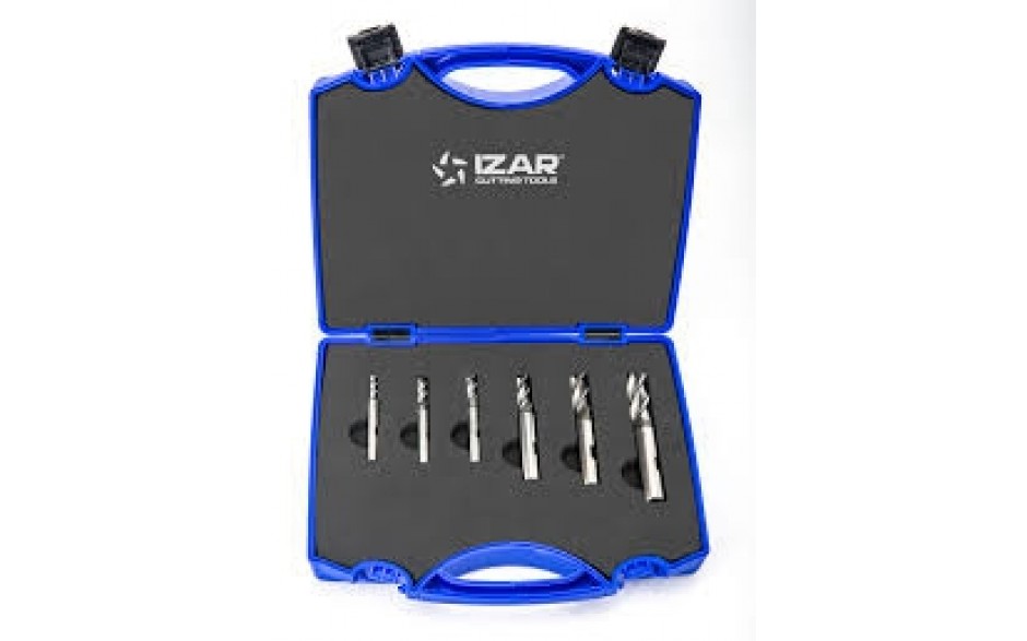 14382 | IZAR 4600 VINGERFREESSET 4-5-6-8-10-12 MM HSS-Co WELDON PLASTIC CASE 
