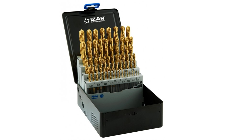 27135 | 1010-SET-TIN | IZAR 1010 TIN SPIRAALBOREN SET 49 PCS. (1-13 X 0,25 MM)