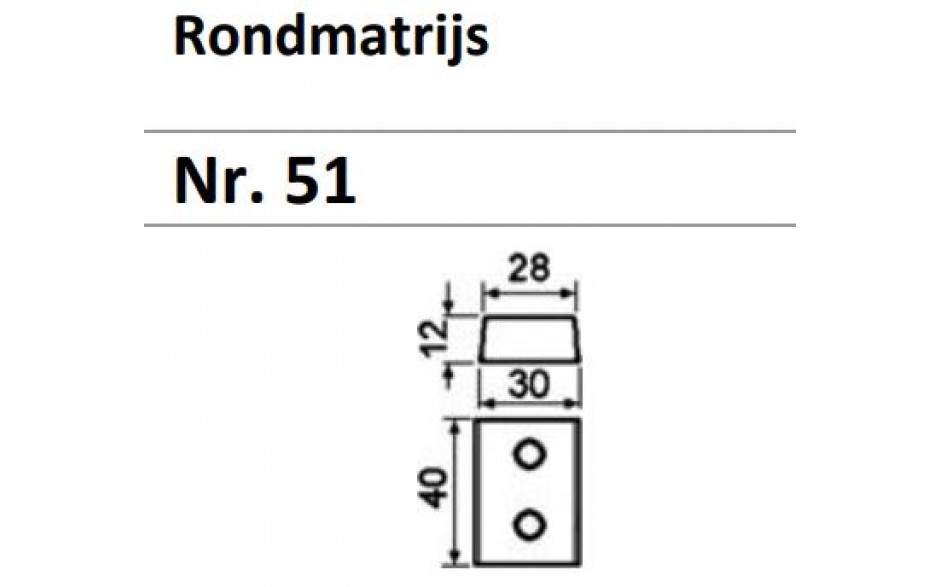 62251 1052 | PEDDINGHAUS MATRIJS Nr.51 ROND 5,2 MM
