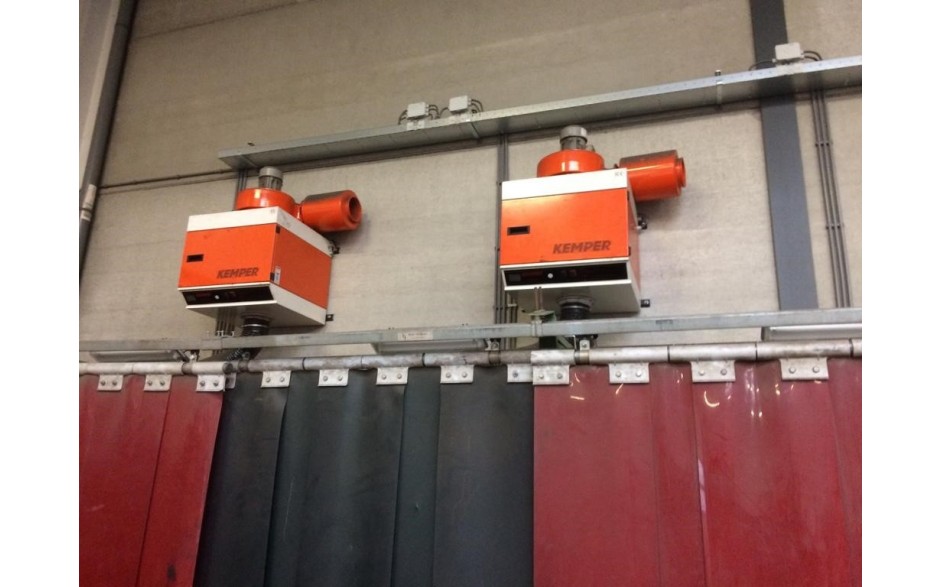 GEBRUIKTE KL. 22033 KEMPER LASAFZUIGUNITS FILTERKAST MET UITLAATDEMPER EN AFZUIGVENTILATOR INCL CONTROLBOX (3) OCC-20-073 | *O 