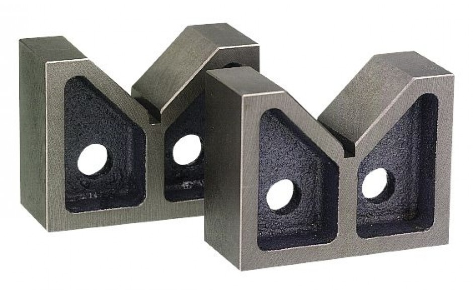 SET V-BLOKKEN 100 MM [V=41/65x28] GESLEPEN PER PAAR +/- 0,03 MM 