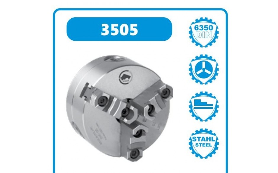 3505-250 | BISON ZELFCENTRERENDE 3-KLAUW 315 MM STAAL DIN 6350