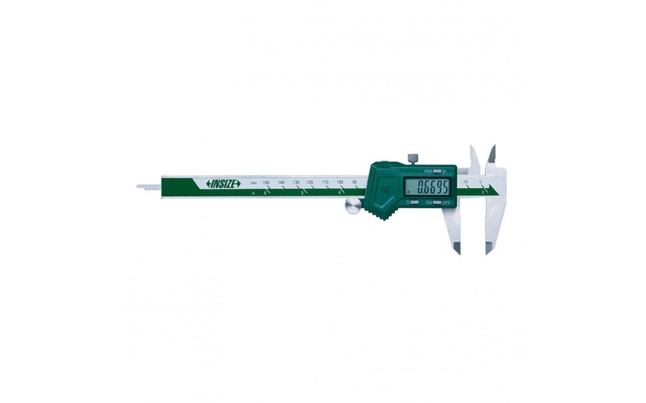 1130-200 | INSIZE DIGITALE LINKSE SCHUIFMAAT 150 MM [0,01MM] LINKSHANDIG, met duimroller