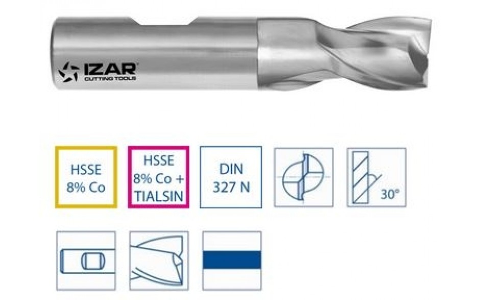 44297 | IZAR 4420 SPIEBAANFREES 10 MM HSS-Co DIN 327N WELDON