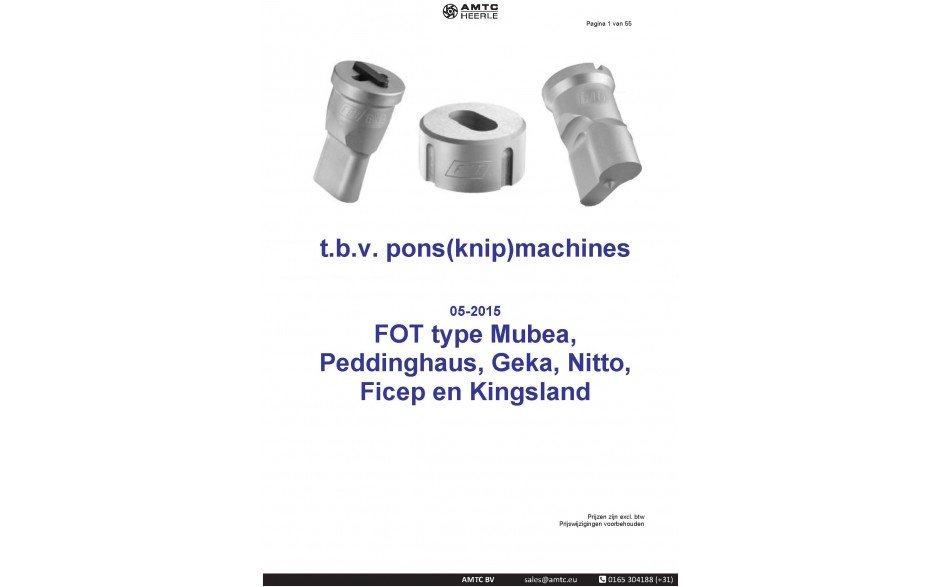 FOT Ponsen & Matrijzen CATALOGUS v. machines