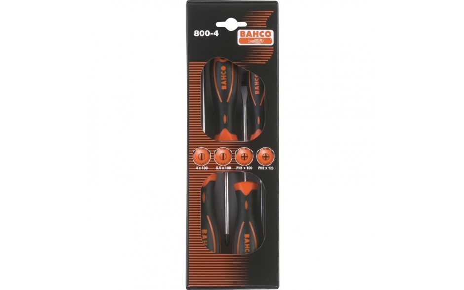 800-4 | BAHCO SCHROEVENDRAAIERSET 4PCS 