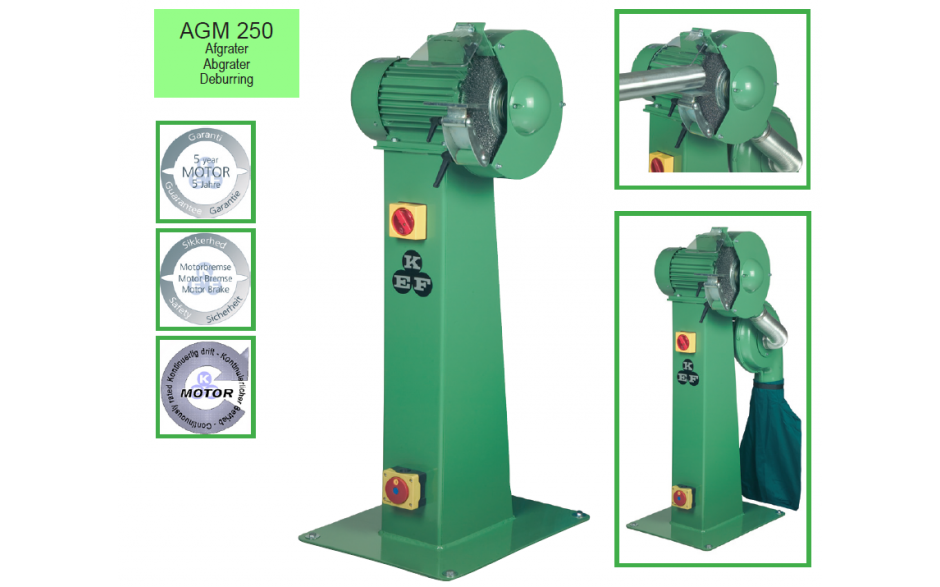 AGM250 | KEF BORSTELMACHINE OP VOET, ZONDER AFZUIGING