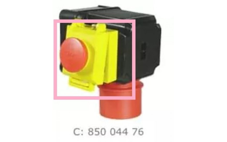 85004476 | KLINGER & BORN 60x60MM NOODSTOP KAPJE (C) haaks (serie K700, K900, K3000) [ incl. TRANSPARANTE RUBBER SCHAKKELAARAFDEKKING ]