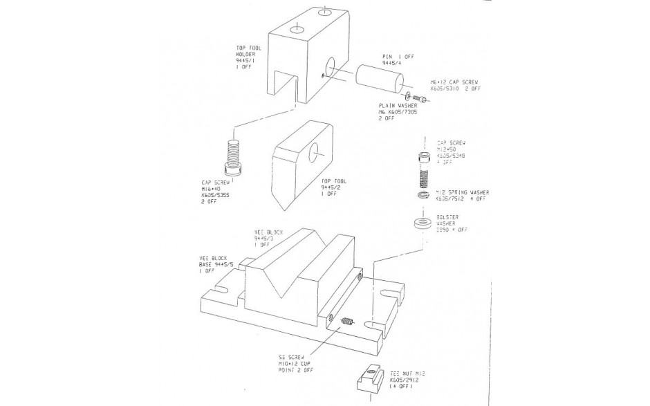 18065 - (HACO) Kingsland  V-buigset 100x12mm