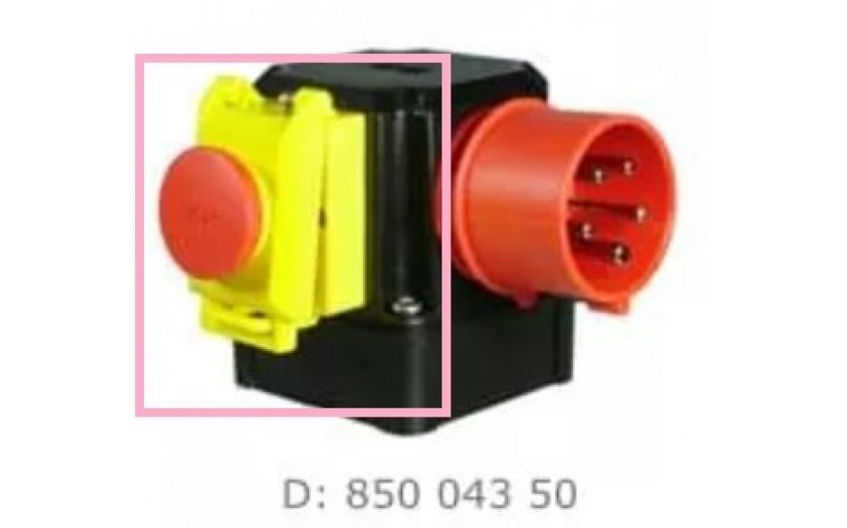 85004350 | KLINGER & BORN 48x60mm NOODSTOP KAPJE (D) horizontaal (serie K700, K900, K3000) [ excl. TRANSPARANTE RUBBER SCHAKKELAARAFDEKKING ]