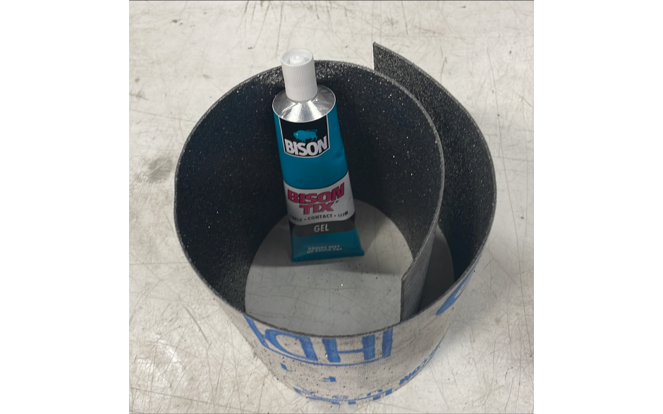 0233521-TIX100ML | OND. GRAFIETSTROOK 620x150 MM + TUBE BISON TIX 100ML 23-11-22