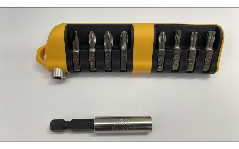 020 801 Felo Bit-Tool Industrial, 10-dlg 0,8x5,5, PH1 | 2 | 3. PZ 2., T15, 20, 25