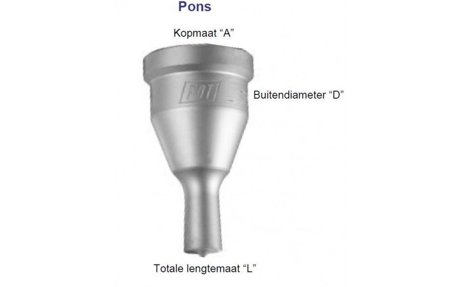 01 000 0680 | MUBEA PONS ROND 6,8 MM NR.1 "SPECIAL"