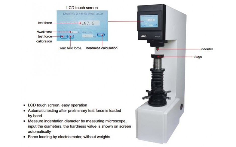 ISHB-M100 | INSIZE BRINELL HARDHEIDSMETER AUTOMATISCHE PRE-LOAD MET LCD TOUCH SCREEN