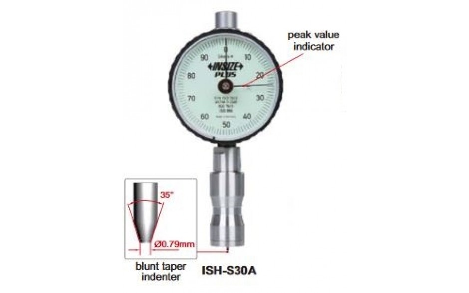 ISH-S30A | INSIZE DUROMETER SHORE VOOR ZACHT PLASTIC/RUBBER ETC. 0-100HA 