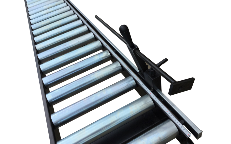 RB2A-300L - Linker Rollenbaan 3 METER met 2 aanslagen en EXTRA rollen 