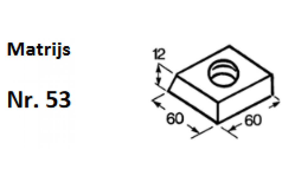 62253 2 207 | Peddinghaus Matrijs vierkant 20,0mm NR.53