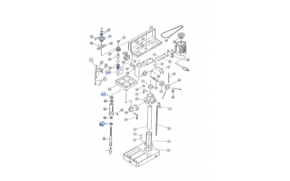 KB-25-14 | OND.14 BOORSPAAK KB 25 KOLOMBOORMACHINE (INCL. KNOP)