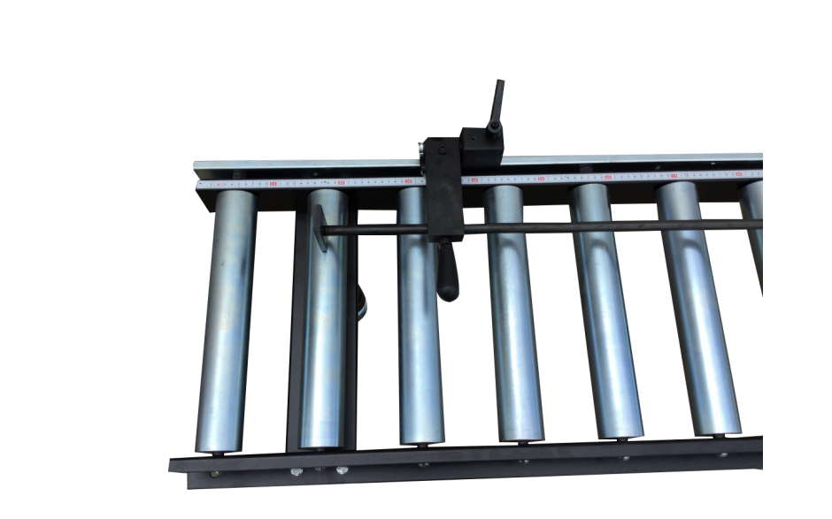 RB2A-300R - Rechter Rollenbaan 3 METER met 2 aanslagen en EXTRA rollen 