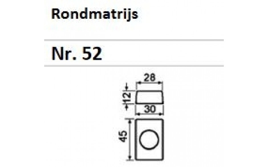 62252 1132 | PEDDINGHAUS MATRIJS Nr.52 ROND 12,2 MM 