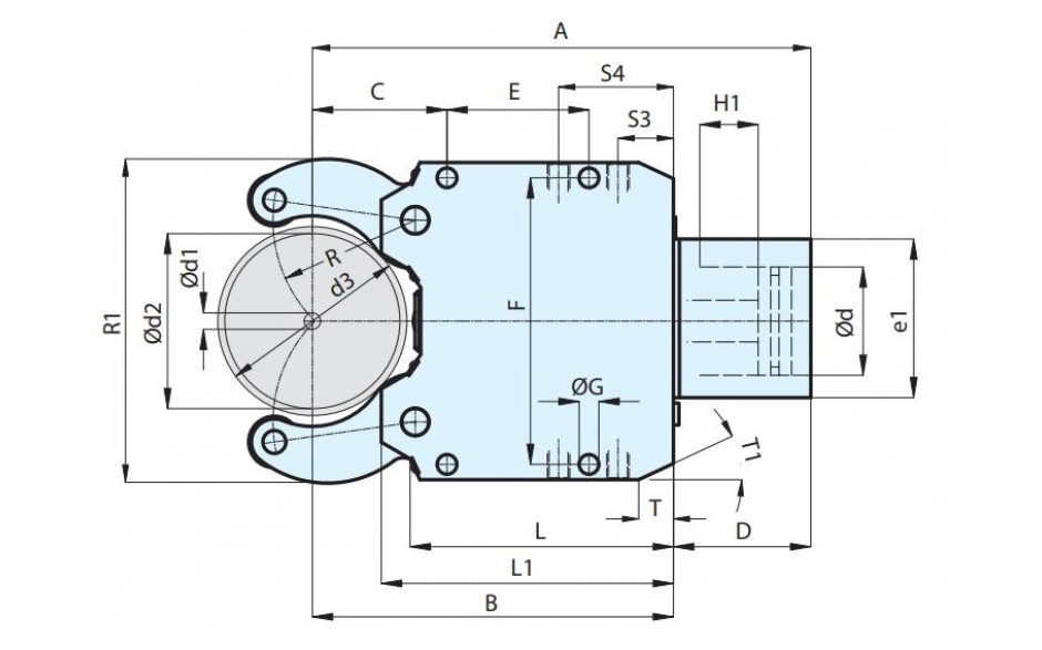 SLZN 1152 | Röhm Hydraulisch bediende bril Ø22-140mm