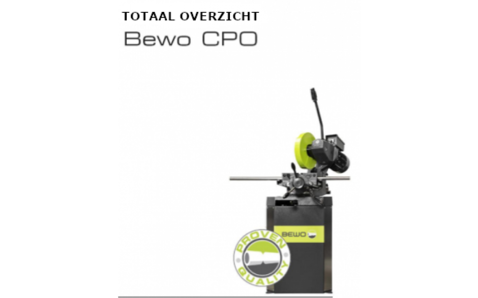 • TOTAALOVERZICHT BEWO AFKORT CIRKELZAAGMACHINES