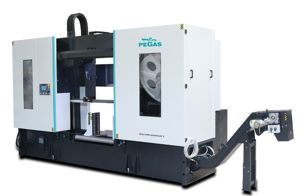 850x1000 HERKULES X | PEGAS GONDA HALFAUTOMATISCHE BANDZAAGMACHINE 2-KOLOMS