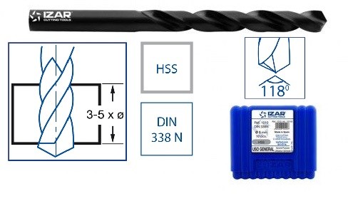 10181 | IZAR 1010 SPIRAALBOOR 6,00 MM HSS DIN 338N